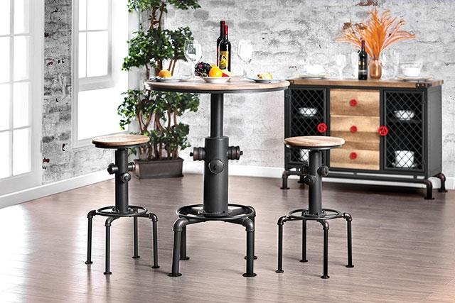 Foskey Antique Black Bar Table - Furniture Stars (Chicago, IL)