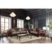 Quirino Burgundy/Dark Brown Sofa - Furniture Stars (Chicago, IL)