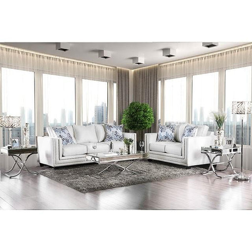 Ilse Off-White/Blue Sofa - Furniture Stars (Chicago, IL)