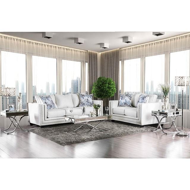 Ilse Off-White/Blue Sofa - Furniture Stars (Chicago, IL)