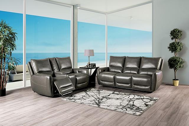 PHINEAS Power Recliner, Gray - Furniture Stars (Chicago, IL)