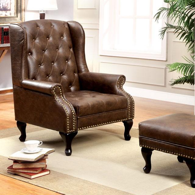 VAUGH Rustic Brown Accent Chair image