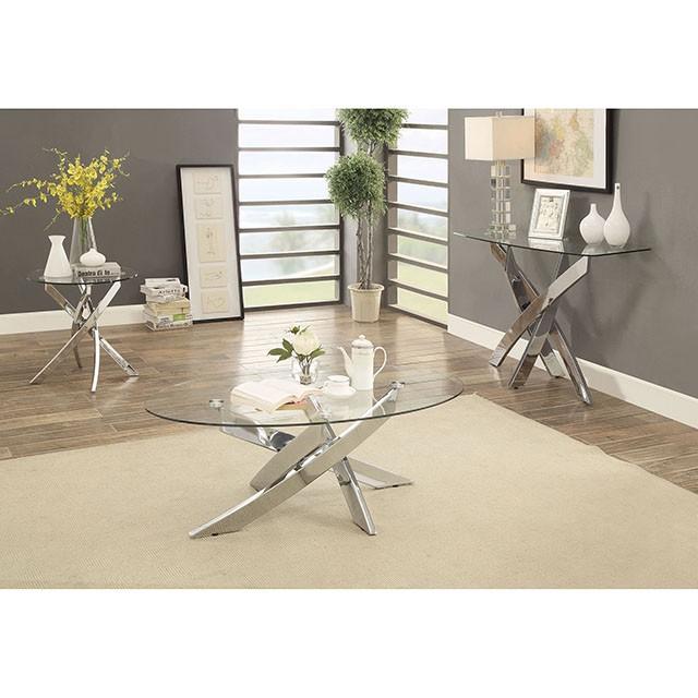 LAILA Chrome Sofa Table - Furniture Stars (Chicago, IL)