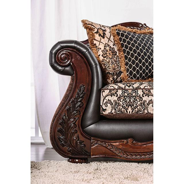 JAMAEL Brown/Espresso Sofa - Furniture Stars (Chicago, IL)