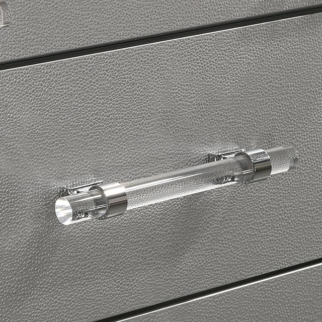 MADDIE Night Stand, Silver - Furniture Stars (Chicago, IL)