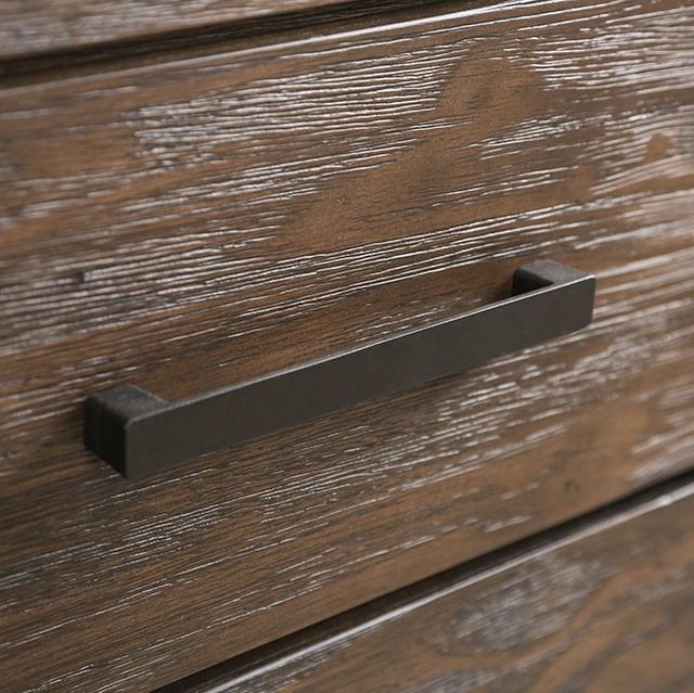 Rexburg Wire-Brushed Rustic Brown Night Stand - Furniture Stars (Chicago, IL)