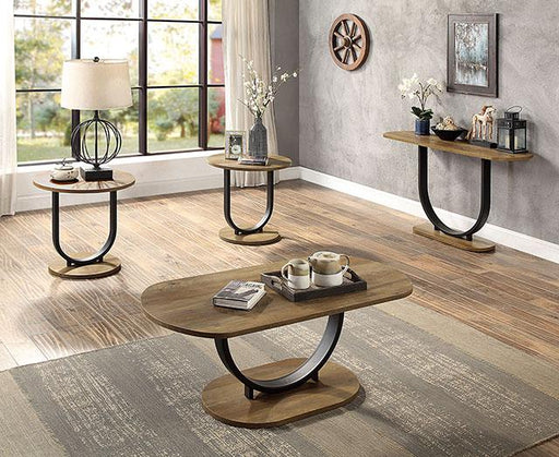 OLBIA Sofa Table, Rustic Oak/Sand Black - Furniture Stars (Chicago, IL)