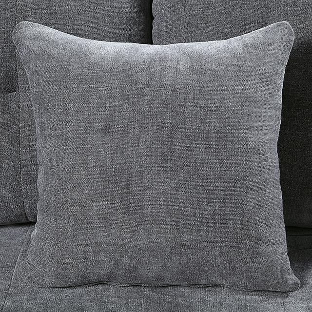LYNDA Loveseat w/ Pillows, Dark Gray - Furniture Stars (Chicago, IL)