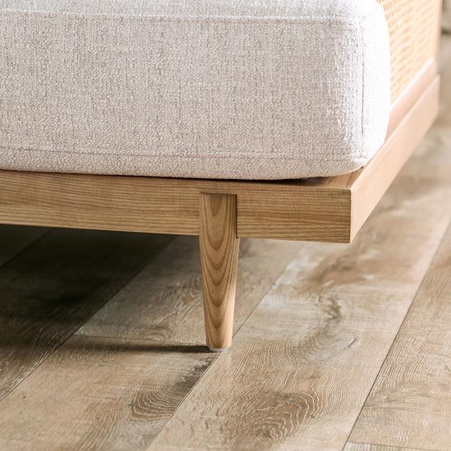 ALESUND Loveseat, Beige/Light Oak - Furniture Stars (Chicago, IL)