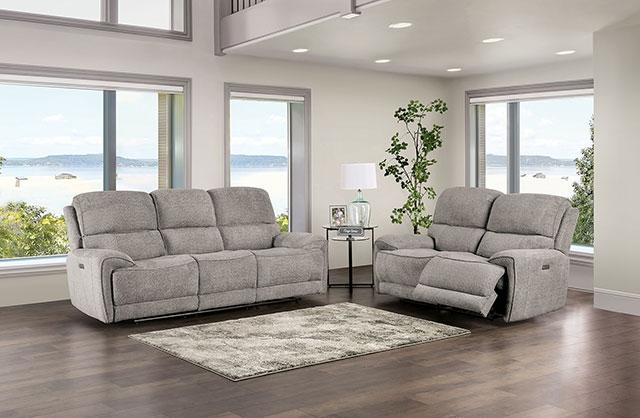 MORCOTE Power Recliner, Light Gray - Furniture Stars (Chicago, IL)