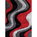 Vancouver Black/Gray/Red 5' X 7' Area Rug - Furniture Stars (Chicago, IL)