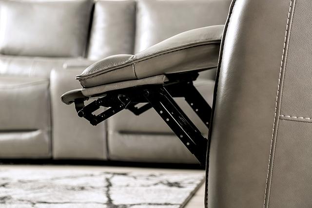 PHINEAS Power Recliner, Gray - Furniture Stars (Chicago, IL)