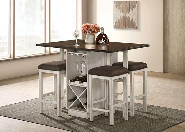 BINGHAM Counter Ht. Table w/ 2 x 15" Leaves - Furniture Stars (Chicago, IL)