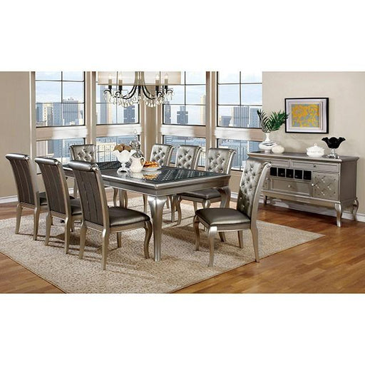 AMINA Champagne Side Chair (2/CTN) - Furniture Stars (Chicago, IL)