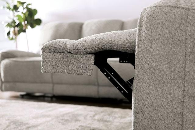 MORCOTE Power Recliner, Light Gray - Furniture Stars (Chicago, IL)