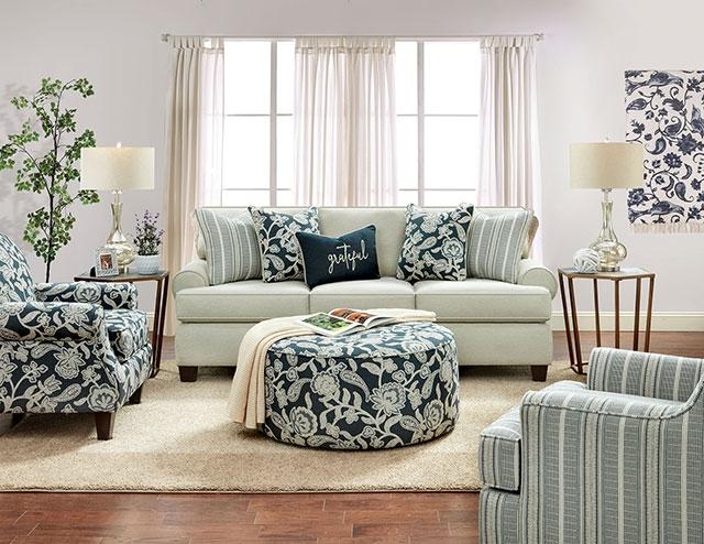 PORTHCAWL Accent Chair, Stripe - Furniture Stars (Chicago, IL)