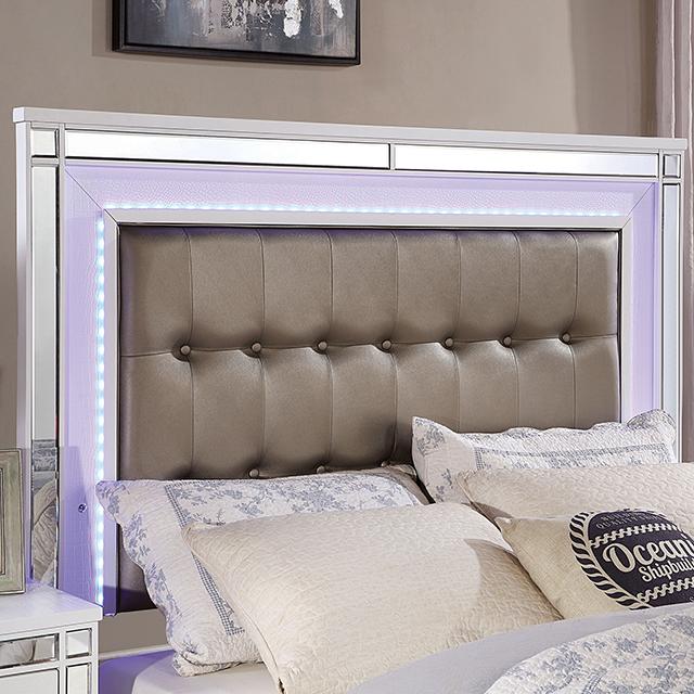 BRACHIUM E.King Bed, White - Furniture Stars (Chicago, IL)