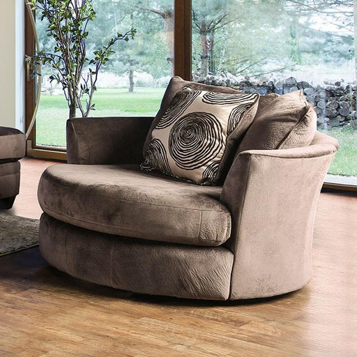 Bonaventura Brown Swivel Chair - Furniture Stars (Chicago, IL)