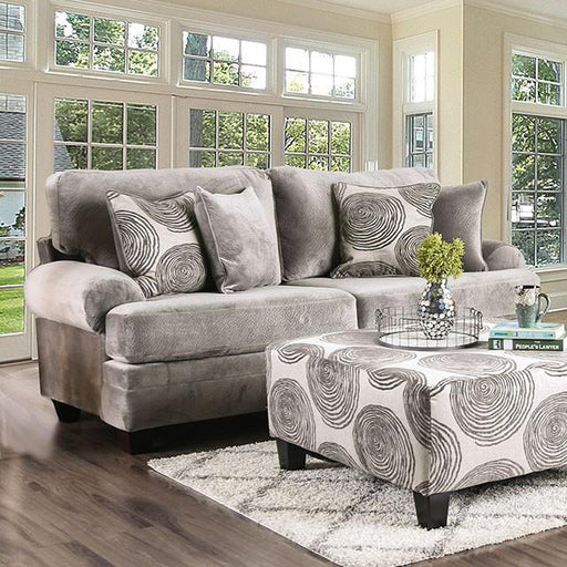Bonaventura Gray/Pattern Sofa - Furniture Stars (Chicago, IL)