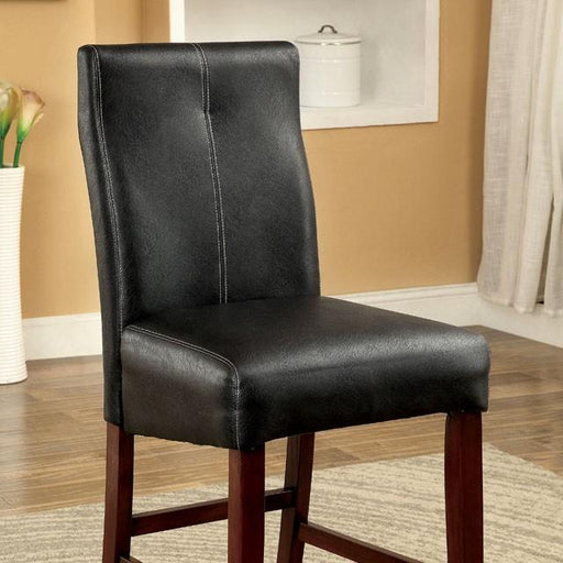 BONNEVILLE II Brown Cherry/Black Counter Ht. Chair (2/CTN) - Furniture Stars (Chicago, IL)
