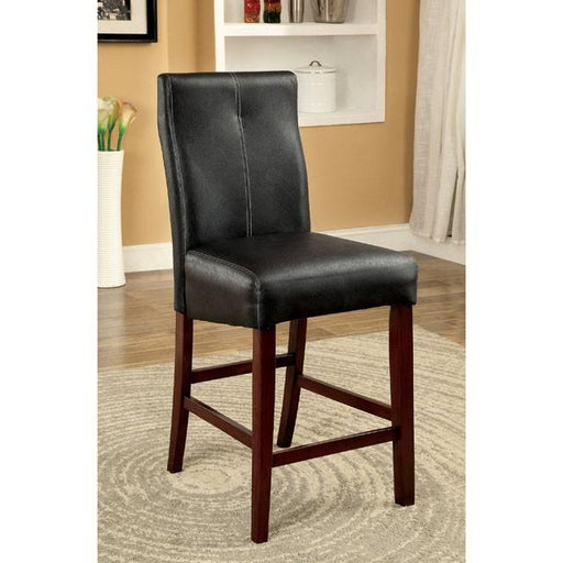 BONNEVILLE II Brown Cherry/Black Counter Ht. Chair (2/CTN) - Furniture Stars (Chicago, IL)