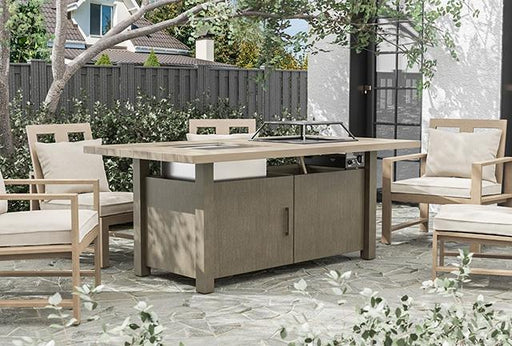 Bordeaux Dining Table w/ Fire Pit & Cooler - Furniture Stars (Chicago, IL)