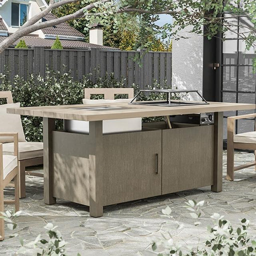 Bordeaux Dining Table w/ Fire Pit & Cooler - Furniture Stars (Chicago, IL)