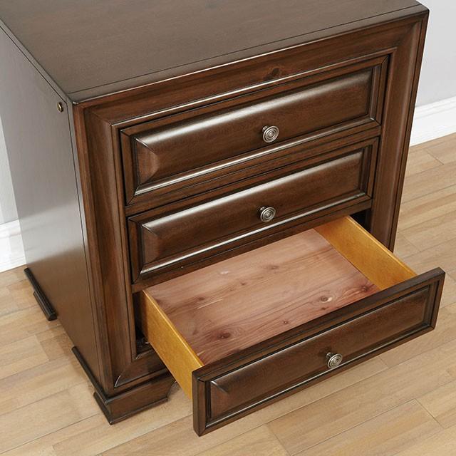 Brandt Brown Cherry Night Stand - Furniture Stars (Chicago, IL)