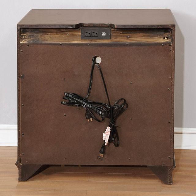 Brandt Brown Cherry Night Stand - Furniture Stars (Chicago, IL)