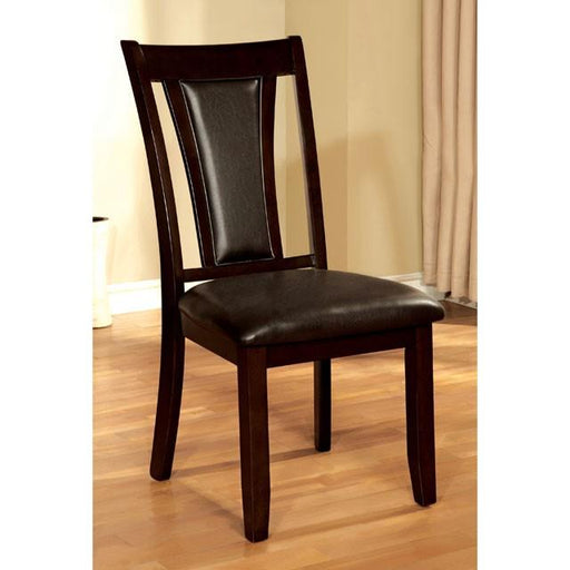 BRENT Dark Cherry/Espresso Side Chair (2/CTN) - Furniture Stars (Chicago, IL)