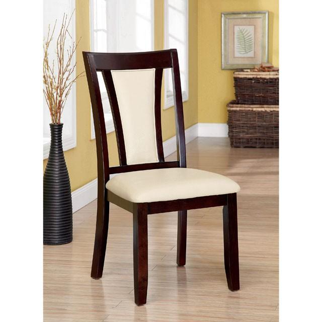BRENT Dark Cherry/Ivory Side Chair (2/CTN) - Furniture Stars (Chicago, IL)