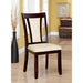 BRENT Dark Cherry/Ivory Side Chair (2/CTN) - Furniture Stars (Chicago, IL)