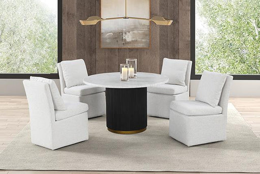 Varde Round Dining Marble Table - Furniture Stars (Chicago, IL)