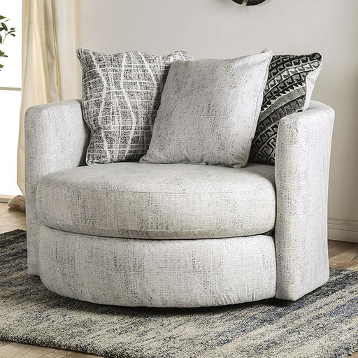 EIMEAR Swivel Chair, Off-white/Black - Furniture Stars (Chicago, IL)