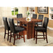 BONNEVILLE II Brown Cherry/Black Counter Ht. Chair (2/CTN) - Furniture Stars (Chicago, IL)