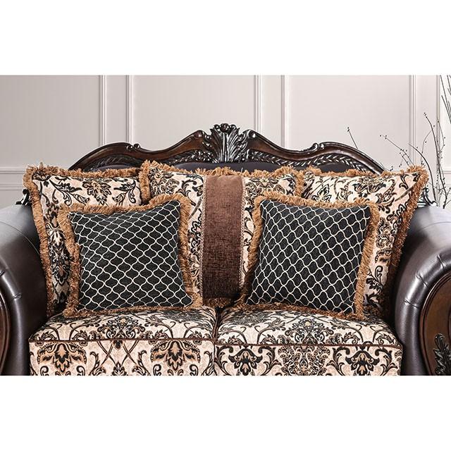 JAMAEL Brown/Espresso Sofa - Furniture Stars (Chicago, IL)