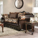 Newdale Brown/Gold Love Seat - Furniture Stars (Chicago, IL)