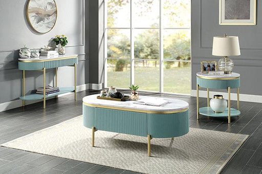 KOBLENZ Sofa Table, Light Teal - Furniture Stars (Chicago, IL)