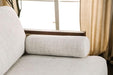 ALESUND Loveseat, Beige/Walnut - Furniture Stars (Chicago, IL)