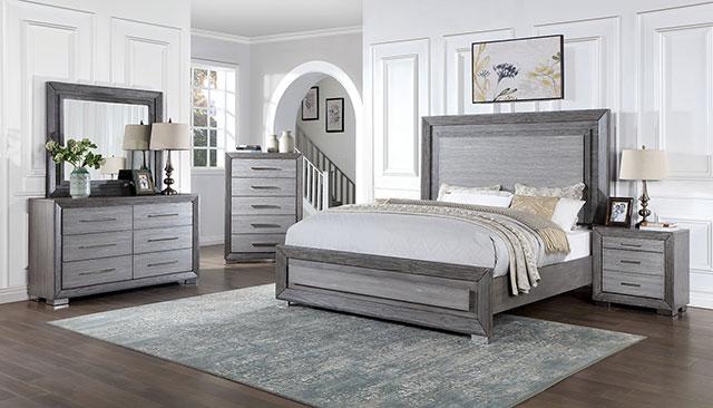 RAIDEN Cal.King Bed, Gray