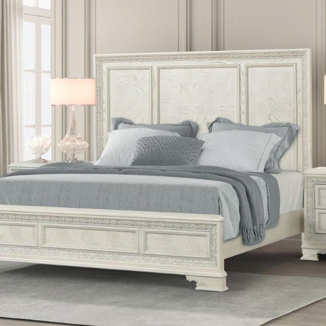 Stella Mia 4 Pc 5 Pc Queen Bedroom Set White - Furniture Stars (Chicago, IL)