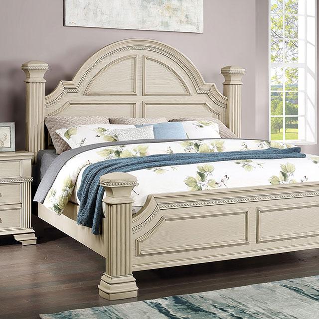 Pamphilos 4 & 5 Piece Queen Bedroom Set Gray & White - Furniture Stars (Chicago, IL)