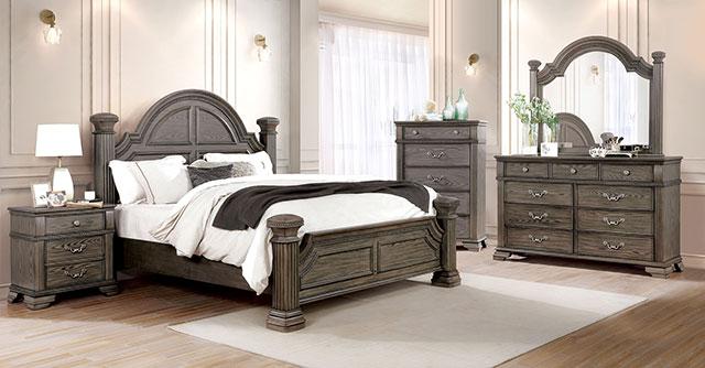Pamphilos 4 & 5 Piece Queen Bedroom Set Gray & White - Furniture Stars (Chicago, IL)