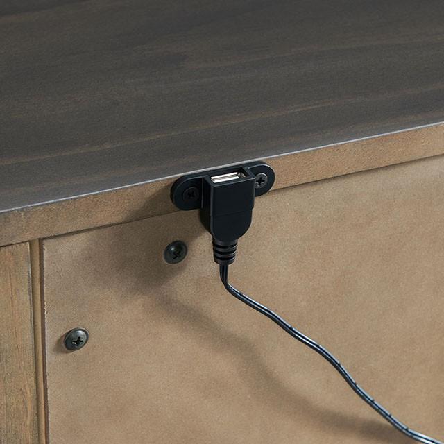 ALAINA Night Stand With USB Plug - Furniture Stars (Chicago, IL)