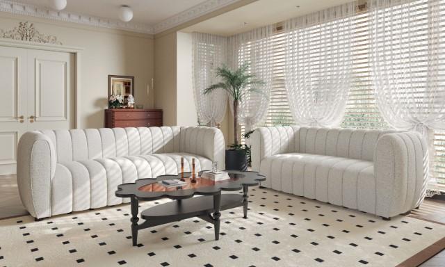 AVERSA Loveseat, Off-White - Furniture Stars (Chicago, IL)