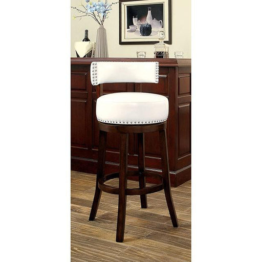 SHIRLEY Dark Oak/White 29" Bar Stool - Furniture Stars (Chicago, IL)