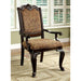 BELLAGIO Brown Cherry/Pattern Fabric Arm Chair (2/CTN) - Furniture Stars (Chicago, IL)