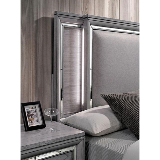 Alanis Light Gray Queen Bed - Furniture Stars (Chicago, IL)