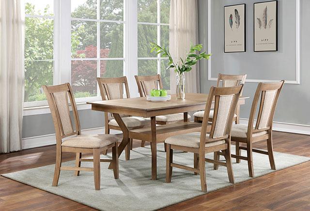 UPMINSTER Side Chair (2/CTN), Natural Tone/Beige - Furniture Stars (Chicago, IL)