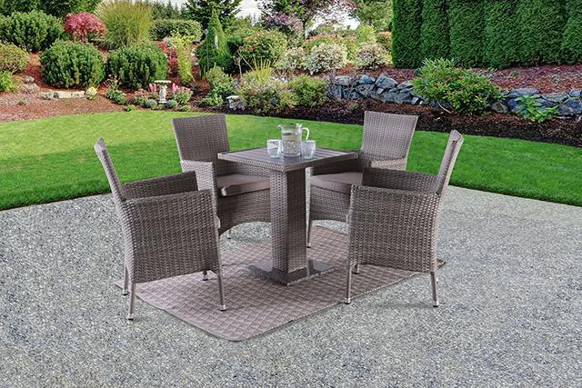 Aminta Patio Bistro Set (3 & 5 PC) - Furniture Stars (Chicago, IL)